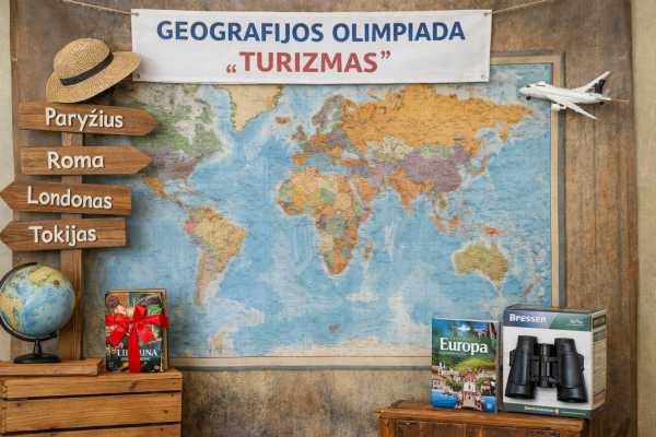 38-osios mokinių geografijos olimpiados savivaldybės etapo turas