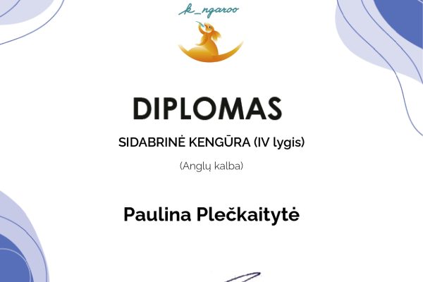 KALBŲ KENGŪRA – Paulina Plečkaitytė